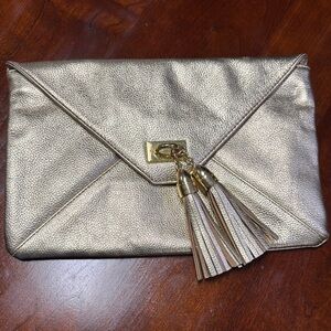 Lilly Pulitzer Gold Tassel Clutch